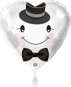 Amscan Balón fóliový srdce – ženích – rozlúčka so slobodou – 43 cm