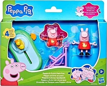 Prasiatko Peppa Peppa a Evie v Parku