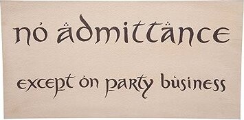 The Hobbit – No Admittance Sign – figúrka