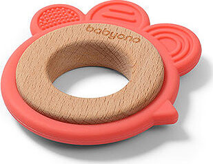 BabyOno dreveno-silikónové Hen