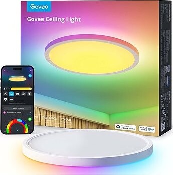Govee RGBICWW Smart okrúhle stropné svetlo 2400 lm 30 cm Matter