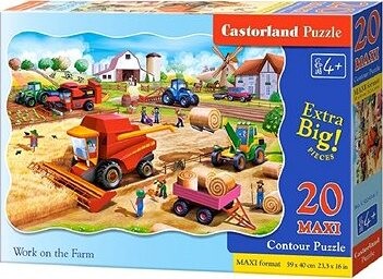 CASTORLAND Puzzle Práca na farme MAXI 20 dielikov