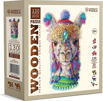WOODEN CITY Drevené puzzle Mystická lama 130 dielikov
