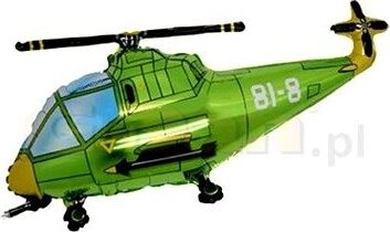Balón fóliový helikoptéra 60 cm – vrtuľník – zelená