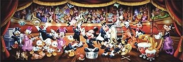 CLEMENTONI Panoramatické puzzle Disney orchester 1000 dielikov
