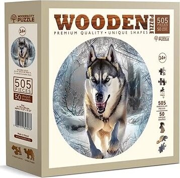 WOODEN CITY Drevené puzzle Bežiaci vlk 505 dielikov