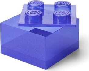 LEGO úložný box s vekom, trblietavo fialový