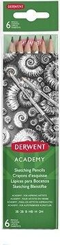 DERWENT Academy Sketching Pencils šesťhranná – súprava 6 tvrdostí