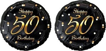 GoDan Balón fóliový 50 rokov - happy birthday / narodeniny, 45 cm, 2 ks