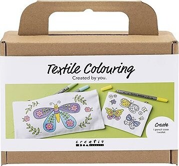 Creativ Company Mini Craft Kit Textile Colouring Butterflies