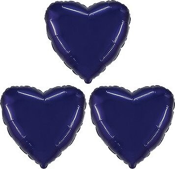 FLEXMETAL Balón fóliový – srdce, fialové, valentín/svadba, 45 cm, 3 ks