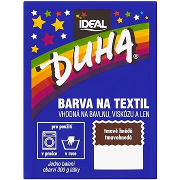 DUHA farba na textil tmavo hnedá 15 g