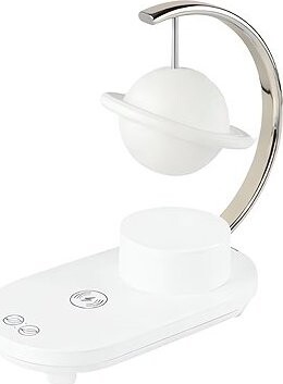 VERK 12368 Lampička s bluetooth reproduktorom, RGB osvetlením a bezdrôtovým nabíjaním, Saturn