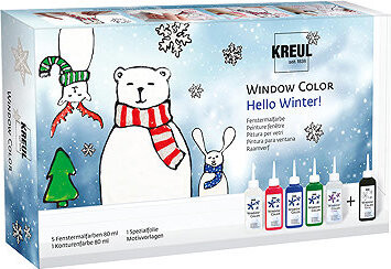 KREUL Hello Winter s šablonami, 5 + 1 barev