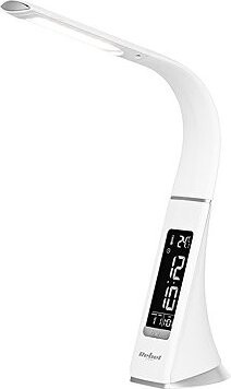 Rebel KOM1009-1 Stolná LED lampa s meteo stanicou biela