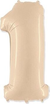 Balón fóliový číslica krémová – 102 cm – 1