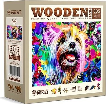 WOODEN CITY Drevené puzzle Pop Art Yorkshirský teriér 505 dielikov