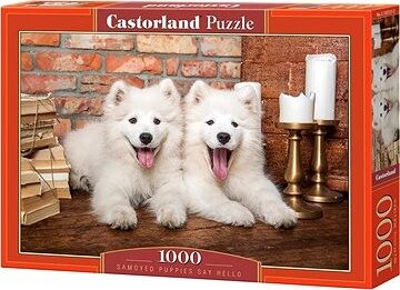 CASTORLAND Puzzle Šteňatá samojeda 1000 dielikov