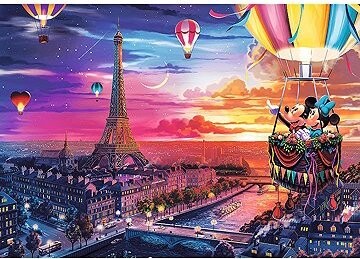 TREFL Puzzle Premium Plus Mickey a Minnie v Paríži 1000 dielikov