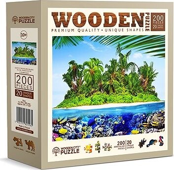 WOODEN CITY Drevené puzzle Exotický ostrov pokladov 200 dielikov