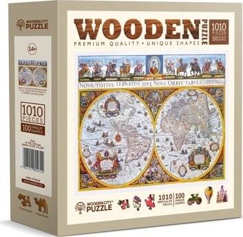 WOODEN CITY drevené puzzle - Antická mapa Nova Terrarum 1010 dielikov