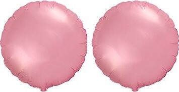 FLEXMETAL Balón fóliový – okrúhly, pastelový ružový, 45 cm, 2 ks