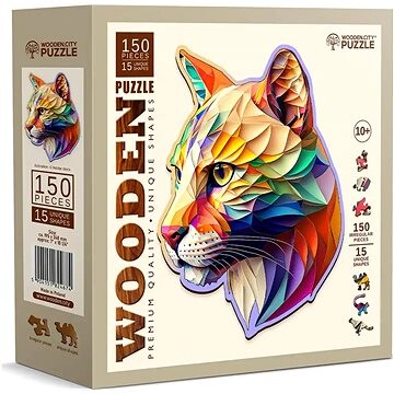 WOODEN CITY Drevené puzzle Farebná puma 150 dielikov