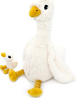 Les Déglingos Plyšová hus, mama s bábätkom, biela