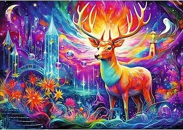 TREFL Puzzle Mystický jeleň 1000 dielikov