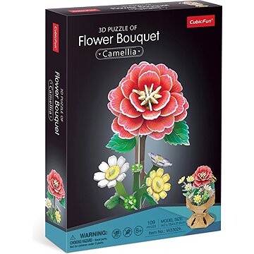 CUBICFUN Kytice kamélií 109 dílků