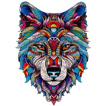 Kruzzel 24552 Drevené puzzle vlk, 170 dielov, 38 × 27 cm