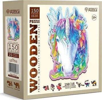 WOODEN CITY Drevené puzzle Štýlový jednorožec 150 dielikov