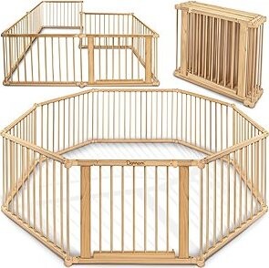 Derrson Detská ohrádka XXL 7,2 m prírodná