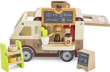 Dřevěná pojízdná kavárna