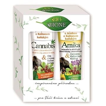 BIONE COSMETICS Darčeková súprava Cannabis a Arnika 600 ml