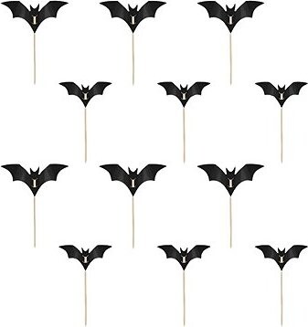 Partydeco Zapichovátka do cupcaku netopiere halloween, 12 ks
