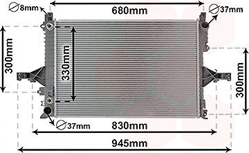 VAN WEZEL chladič, chladenie motora 59002115