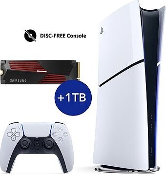 PlayStation 5 (Slim) Digital Edition - 825GB + 1TB SSD