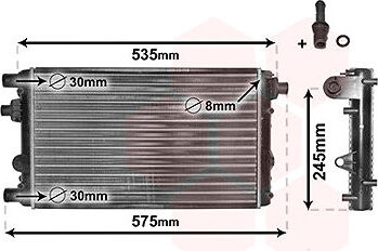 VAN WEZEL chladič, chladenie motora 17002239