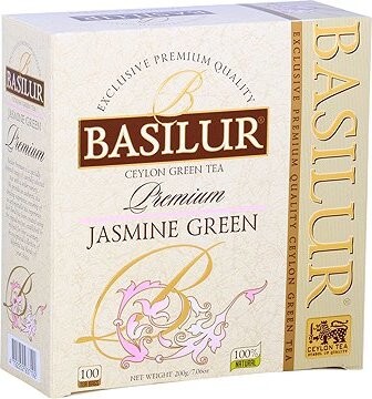 Basilur Premium Jasmine Green 100 × 2 g nepřebal