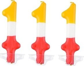 ARPEX Sviečka farebná číslo 1, 3 ks