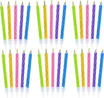 GODAN Magické nesfoukatelné svíčky mix 5 barev, 6 cm, 30 ks