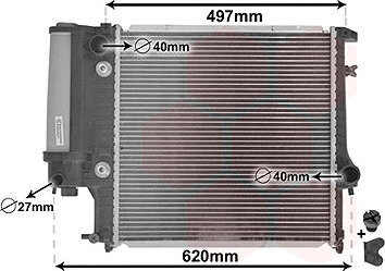 VAN WEZEL chladič, chladenie motora 06002125