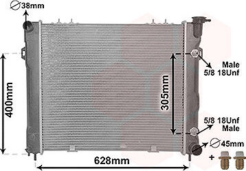 VAN WEZEL chladič, chladenie motora 21002007