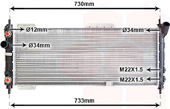 VAN WEZEL chladič, chladenie motora 37002200