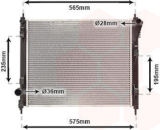 VAN WEZEL chladič, chladenie motora 13012711