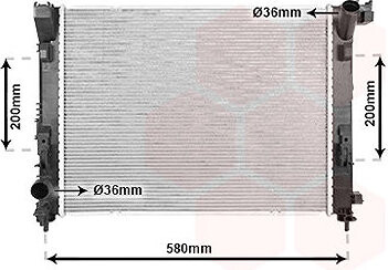 VAN WEZEL chladič, chladenie motora 13012714
