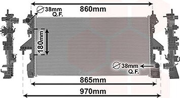 VAN WEZEL chladič, chladenie motora 09012716