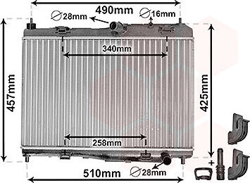 VAN WEZEL chladič, chladenie motora 18002440