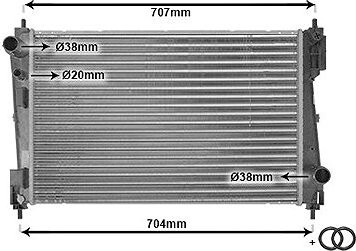 VAN WEZEL chladič, chladenie motora 17012311